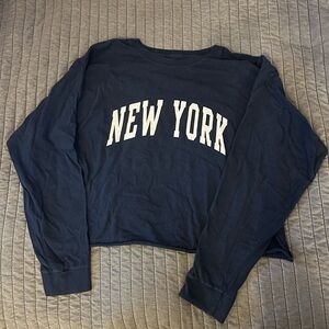 J. Galt Navy Blue Crop Top